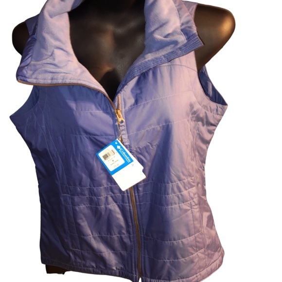 Columbia fleece lined Vest Shining Light Vest Blue Medium - Picture 1 of 14